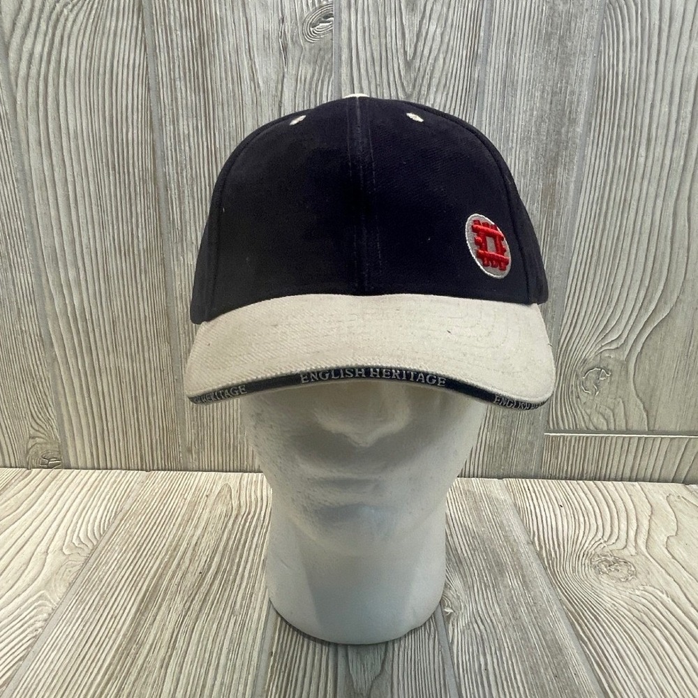 English Heritage Navy Blue Stone Two Tone Adjustable Baseball Cap Hat Logo